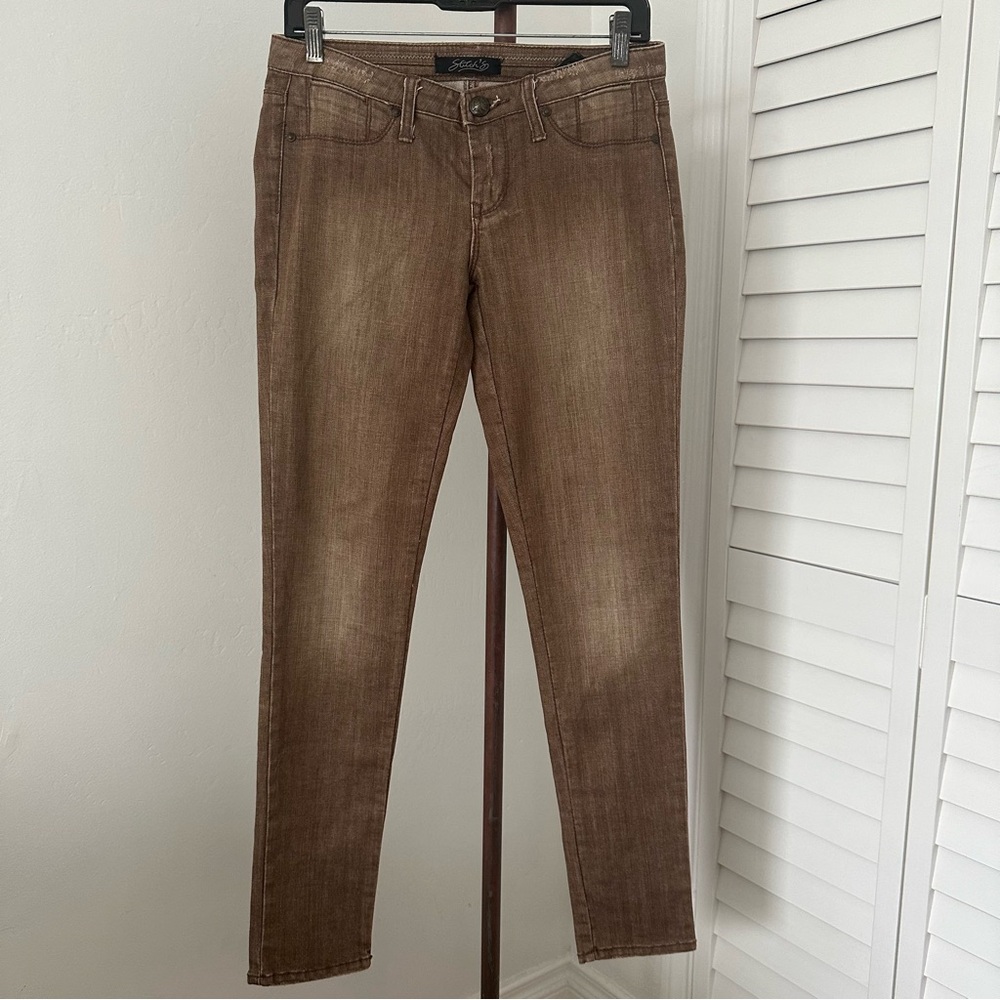 Stitch’s Brown Distressed Jean, Size 27/4